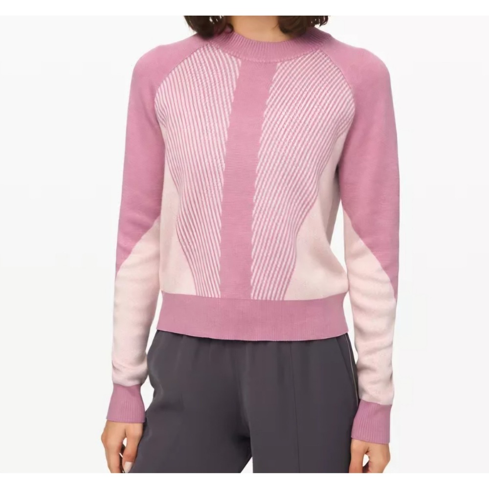 Lululemon Here For Serenity Sweater Purple Cashmere Blend Knit Womens Small